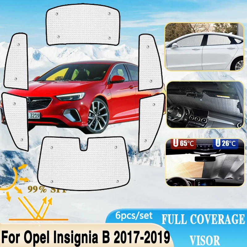 Full Coverages Sunshades For Opel Insignia B 2017 2018 2019 Vauxhall Auto Full Surround Windshield Window Visor Car Accessories