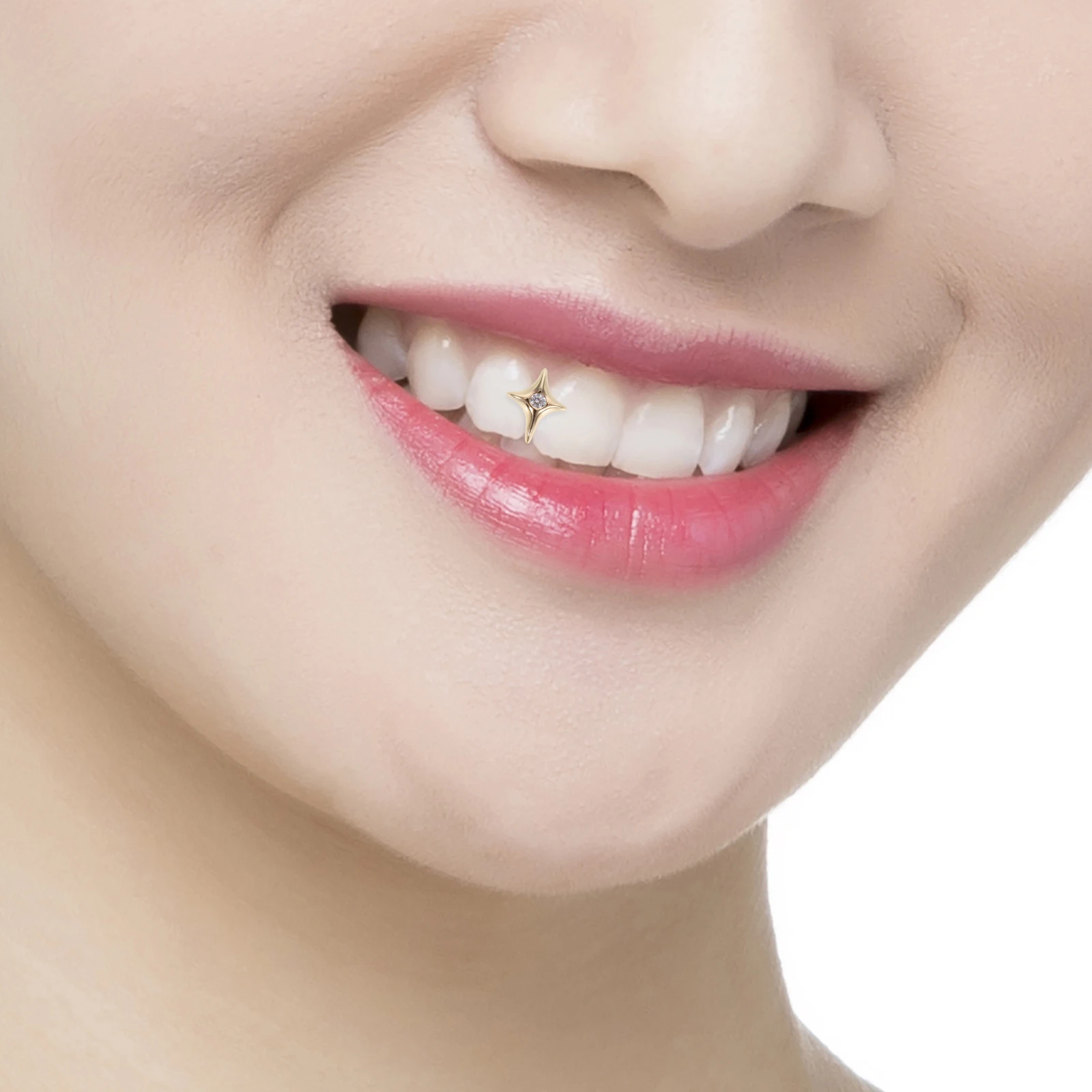 Parrillas de un solo diente de estrella, parrilla de dientes de Metal de vibración refinada y fresca para grupos de tendencias y uso diario, parrilla de dientes de moda, 2 uds.