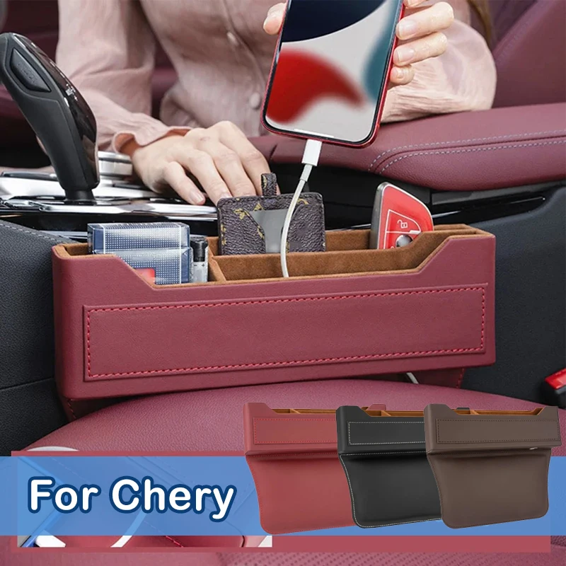 

Car Seat Gap Organizer Storage Box For Chery Omoda 5 C5 E5 T34 FX 2022 2024 2023 2025 EV Side Storage Pocket Wallet Keys Card
