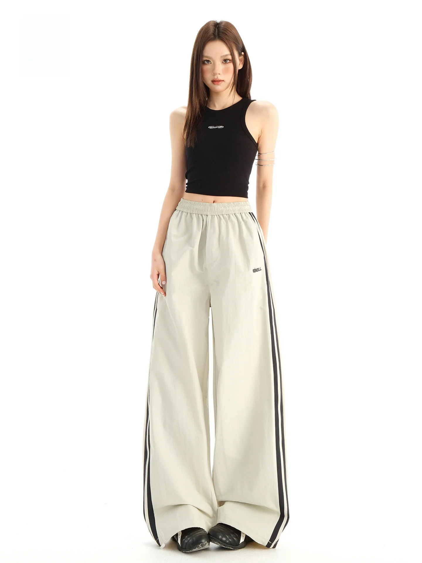 American Women's Sle High Waist Wide Leg Casual Trouser.