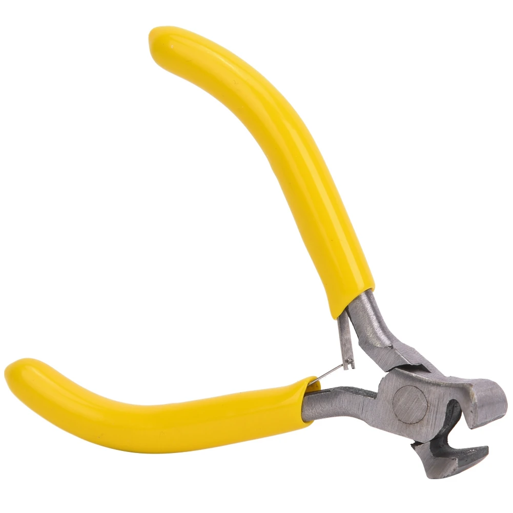 Guitar String Pliers Yellow Steel Musical Instrument Handle Repair Maintenance Tool Size 9.3mm 12.8mm 13.56mm 104mm Package