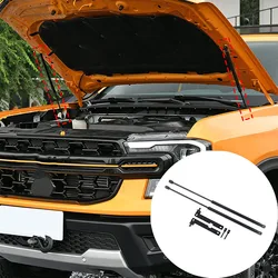 For 2022-2024 Ford Ranger Ranger T9 cars, front hood hydraulic lever, descent lever auto parts, carbon steel 2-piece set