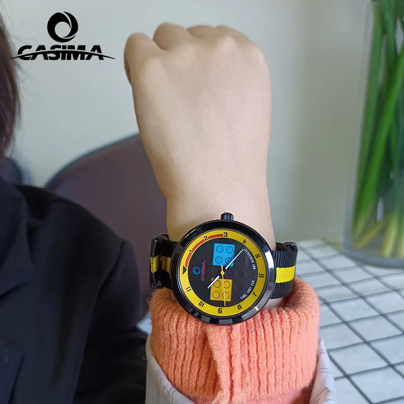 CASIMA クォーツムーブメント カップル腕時計、学生用腕時計、キャンバスストラップ、スポーツトレンド、モデル CS2117-1030