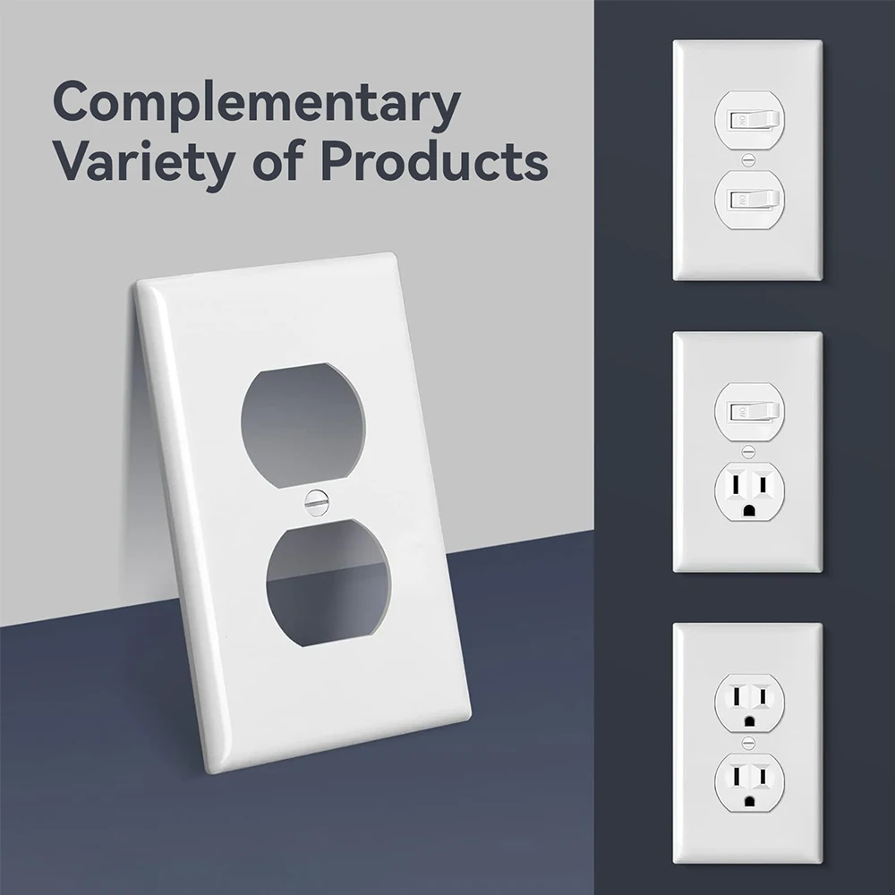 1 piece of wall panel light switch cover, various styles of PC wall panel light switch socket cover, sturdy and durable for home