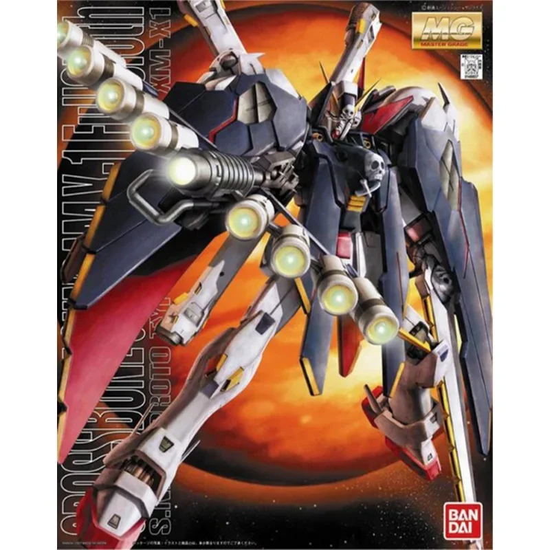 Bandai Original Gundam Model Kit Anime Figure MG 1/100 94 X1 CROSSBONE Action Figures Collectible Ornaments Toys Gifts for Kids