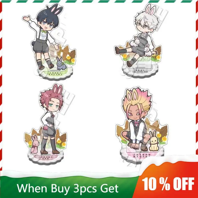 

Anime Peripherals Rabbit Ryusei Shido Figure Acrylic Stand Rin Itoshi Figurine Acrylic Pendant Hyoma Chigiri Decoration Toys