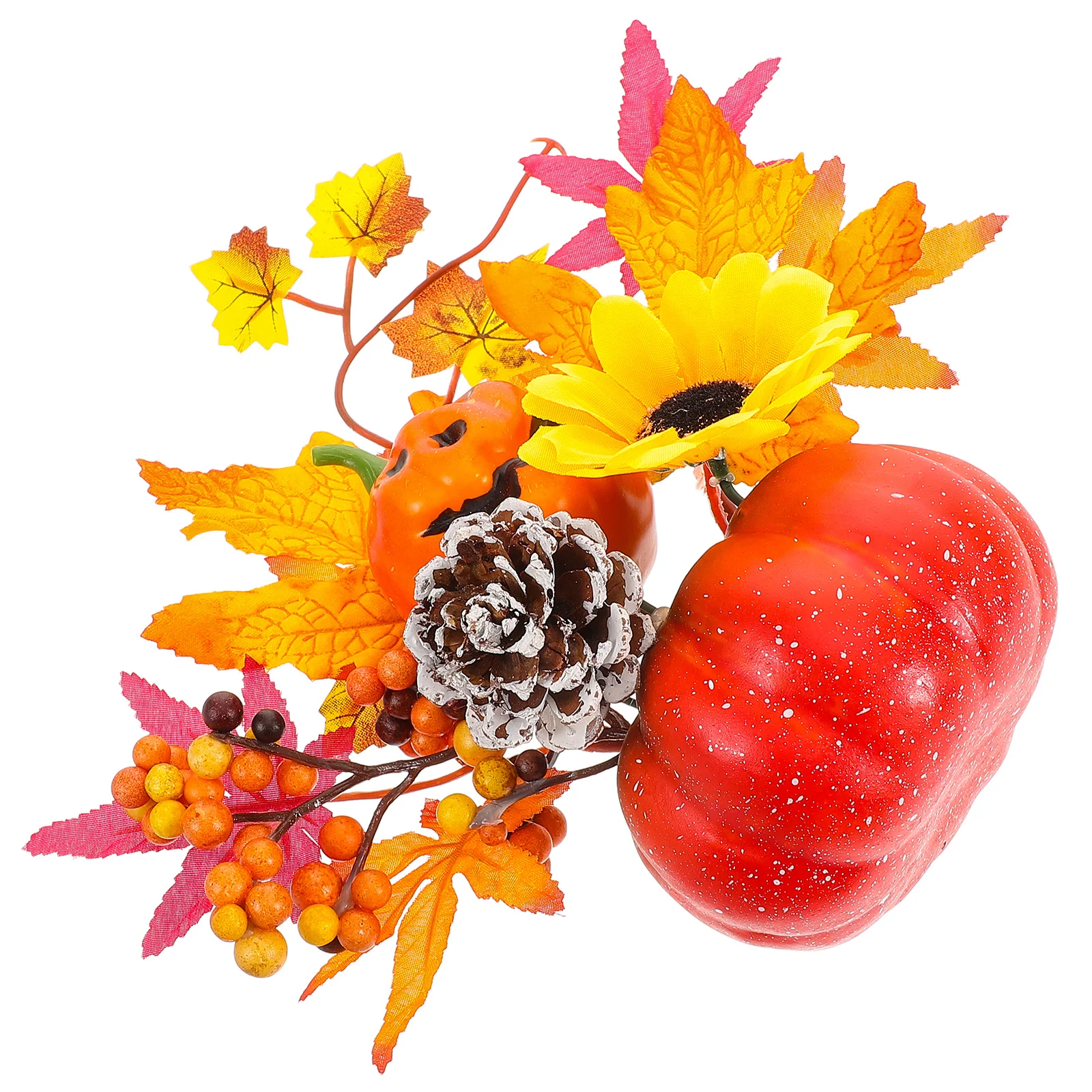 

Faux Large Pumpkin Artificial Vegetables Maple Leaves Sunflowers for Rv Living Fall Gatherings Halloween Thanksgiving Decor