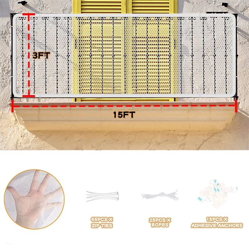 Çocuk güvenliği koruyucu Net çok amaçlı dayanıklı merdiven balkon korkuluk ray Guard çocuklar merdiven koruma güvenli ince örgü