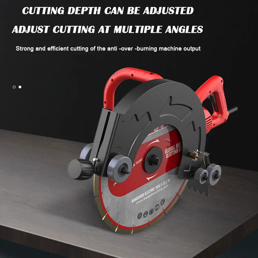 16 ″ Wall Slotting Machine Handheld Concrete Stone Road Cutting Machine 3500W Dustless Hydropower Slot Multi-angle Circular Saw