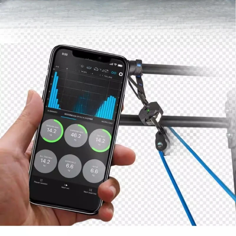 Acceleration force sensor, real-time measurement recording, resistance acceleration force equipment
