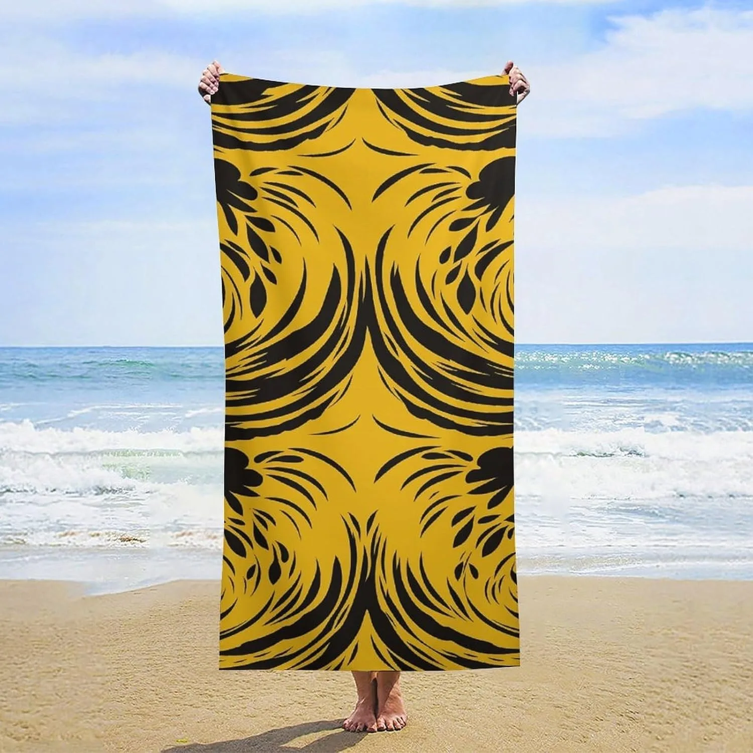 

1PC Beach Towel Figure pattern for family friends Gifts Towel Quick-Dry Beach Towel For Yoga Tourism Beach GYM Camping Swimming