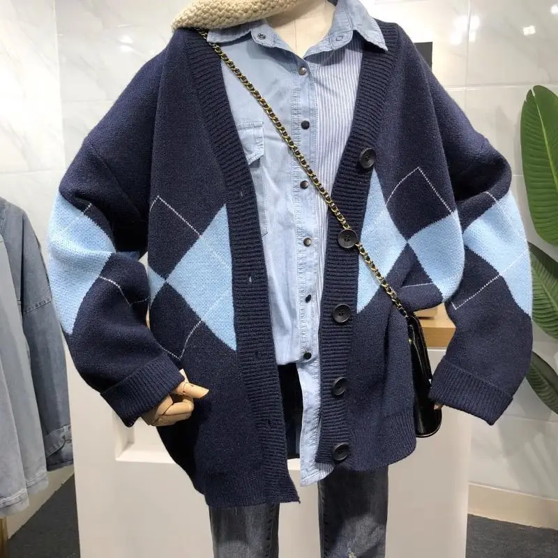 

Women Autumn V Neck Long Sleeve Sweaters New Arrival Simple Cardigans Temperament Knitted Coat Tops for Female Winter 2024 YL293