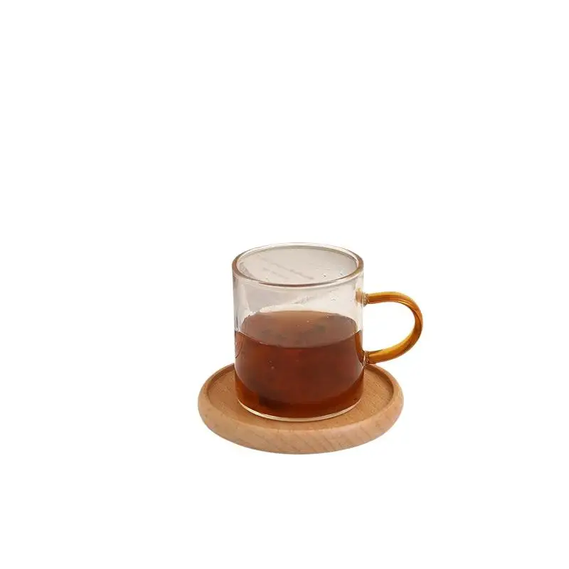 9cm Durable Blank Wood Coaster Beech Tea Coffee Cup Pad Heat Resistant Drink Mat for Home Tableware and Bar Decoration Ornament