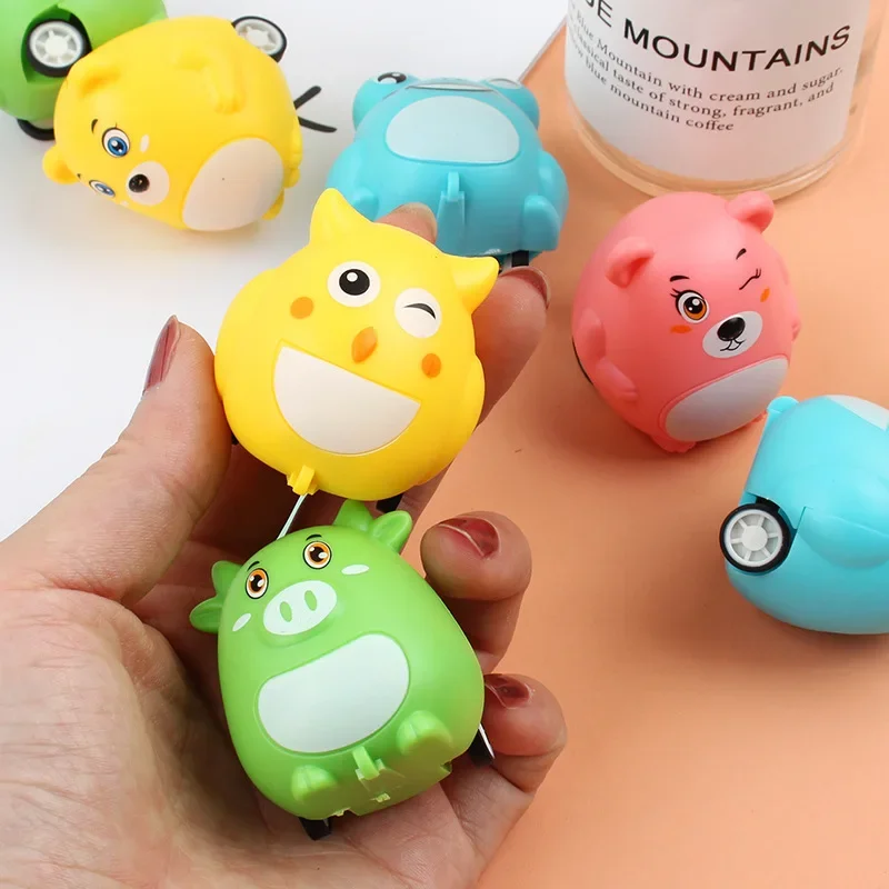 5Pcs Cartoon Mini Animal Aircraft Model Toys Cute Expression Pet Car Children's Educational Toys Kids Fun Holiday Birthday Gift