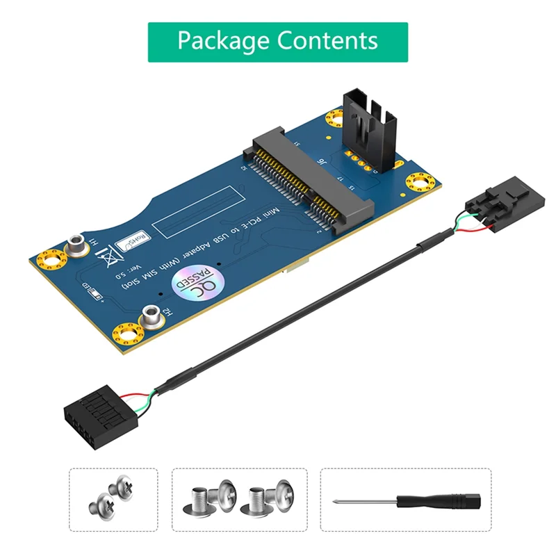 

AP-Mini PCI-E To USB 2.0 Adapter With SIM Card Slot For WWAN/LTE Module