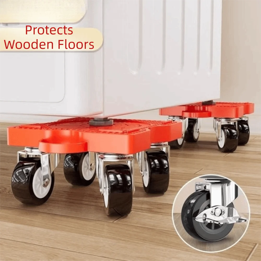5pcs/box Heavy Duty Portable Moving Tool Portable Smooth Rolling Furniture Transport Roller Sturdy Structure Compact Size