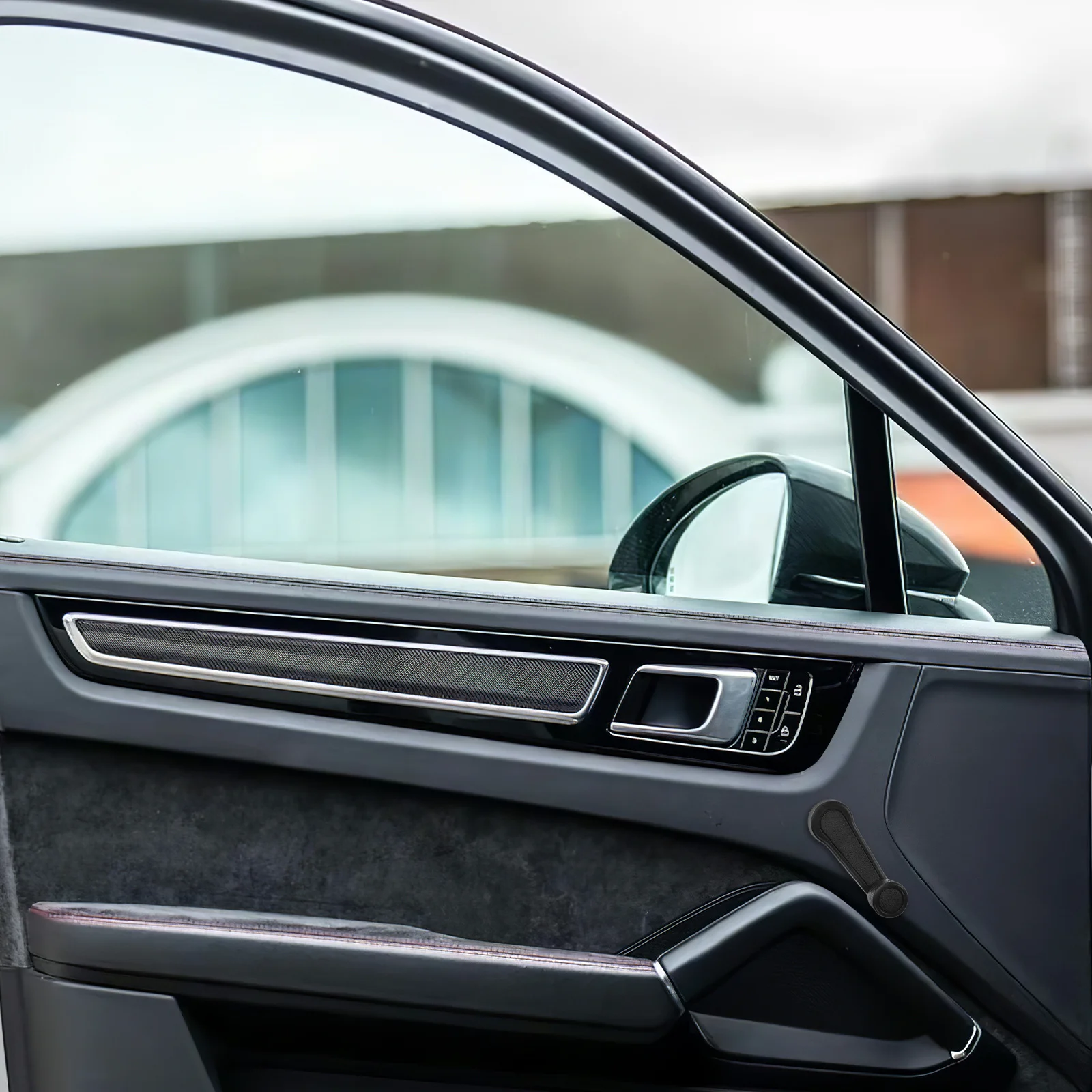 2 قطعة نافذة السيارة كرنك مقبض أسود الجبهة الخلفية دليل كرنك نافذة الباب المشغل قبضة استبدال أجزاء السيارة #4