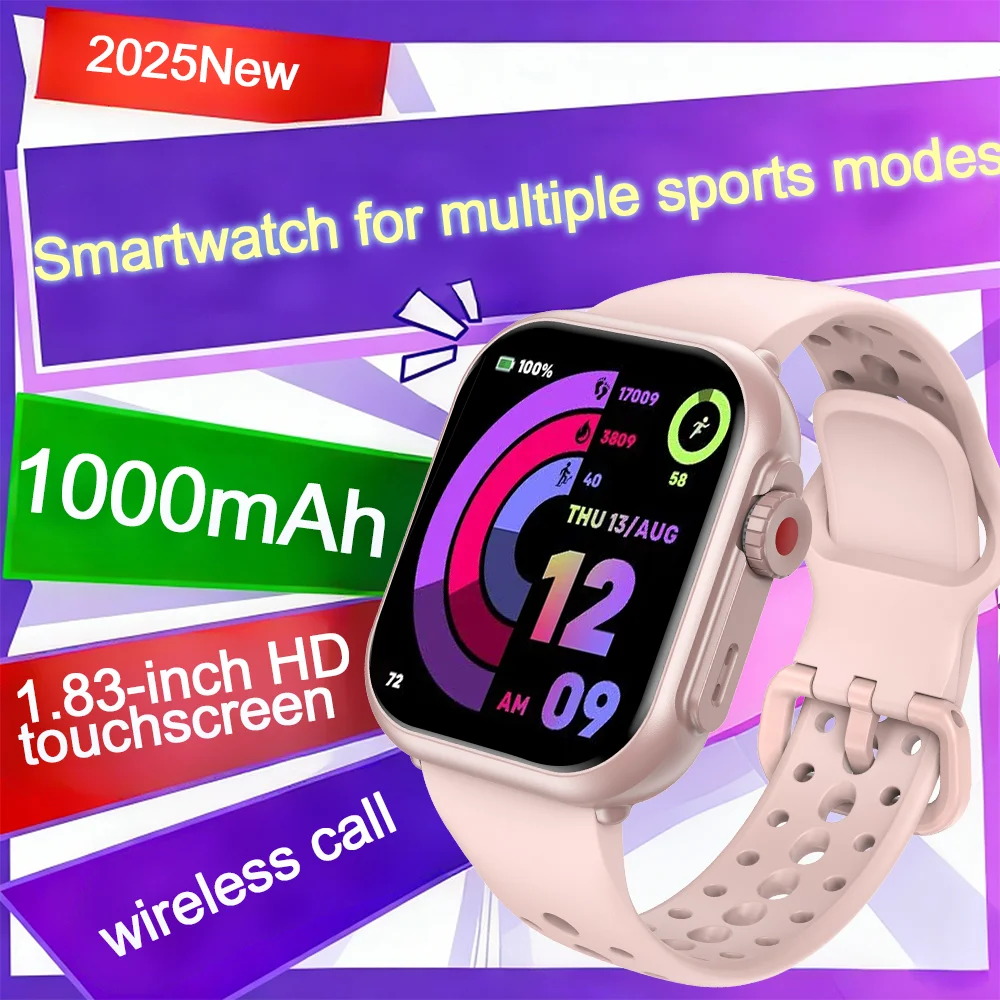 

Viiray Smart Watch 1.85" HD Screen Fitness Tracker Heart Rate Sleep Monitor for Men And Women Compatible with Android And iPhone