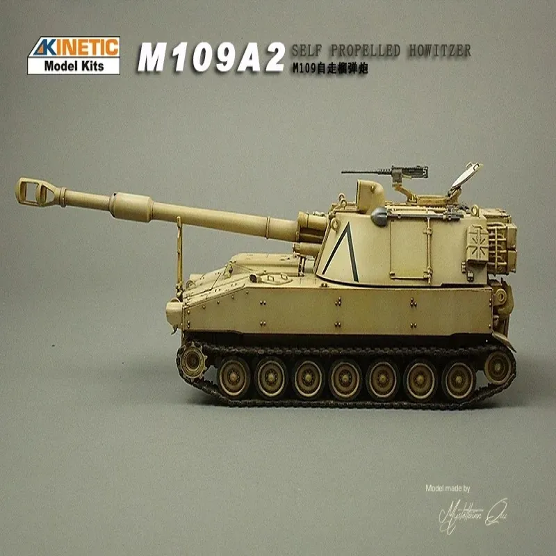 KINETIC K61006 Assembly Tank Model 1/35 Scale M109A2 Self Propelled Howitzer Model Kits for Boys Military Model Hobby DIY Toys