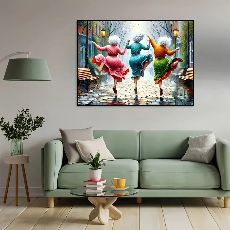 1000 Stück Happy Grandma Series Puzzle – nicht gerahmt, große Abmessungen, bunte Teile, perfekt für Familiendekoration und In