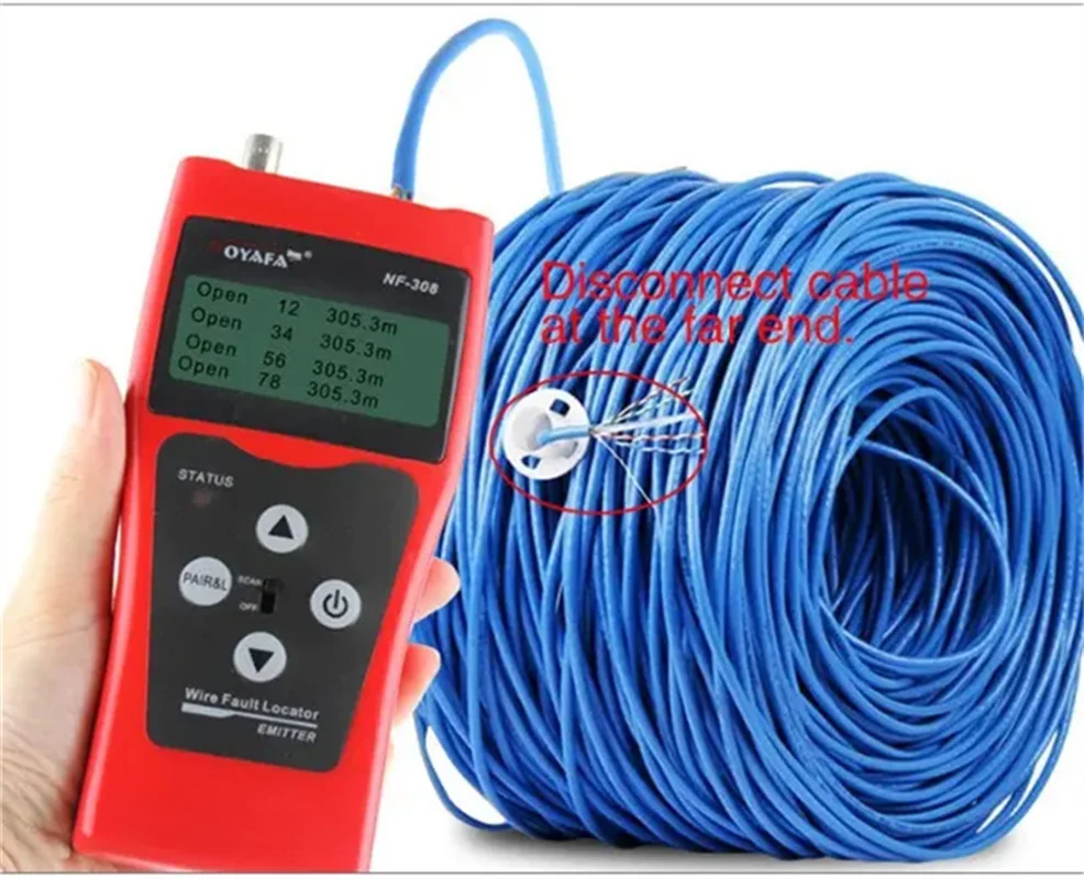 Ethernet Lan Network Cable Tester Nf - 308 For Cat5 Cat6 Bnc Electrical Cables