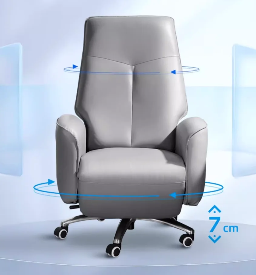 Electric boss chair Home reclining office chair Comfortable seat high-end leather computer sofa chair