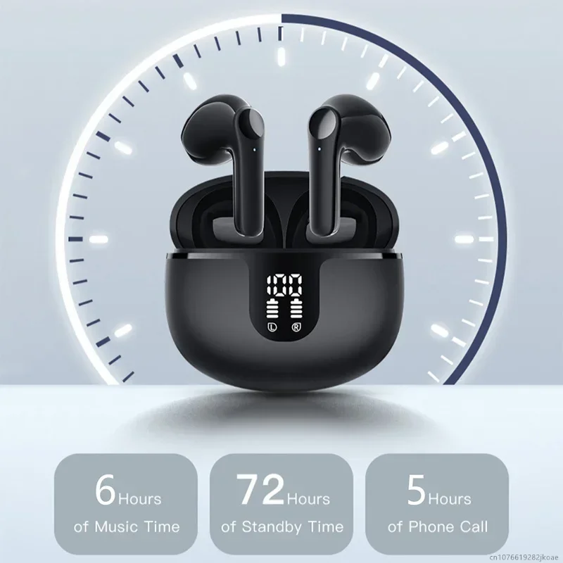 جديد S61 سماعات سماعة لاسلكية تعمل بالبلوتوث 5.3 شبه داخل الأذن سماعات HiFi ستيريو المزدوج HD ميكروفون دعوة سماعة الرياضة سماعات الموسيقى #5