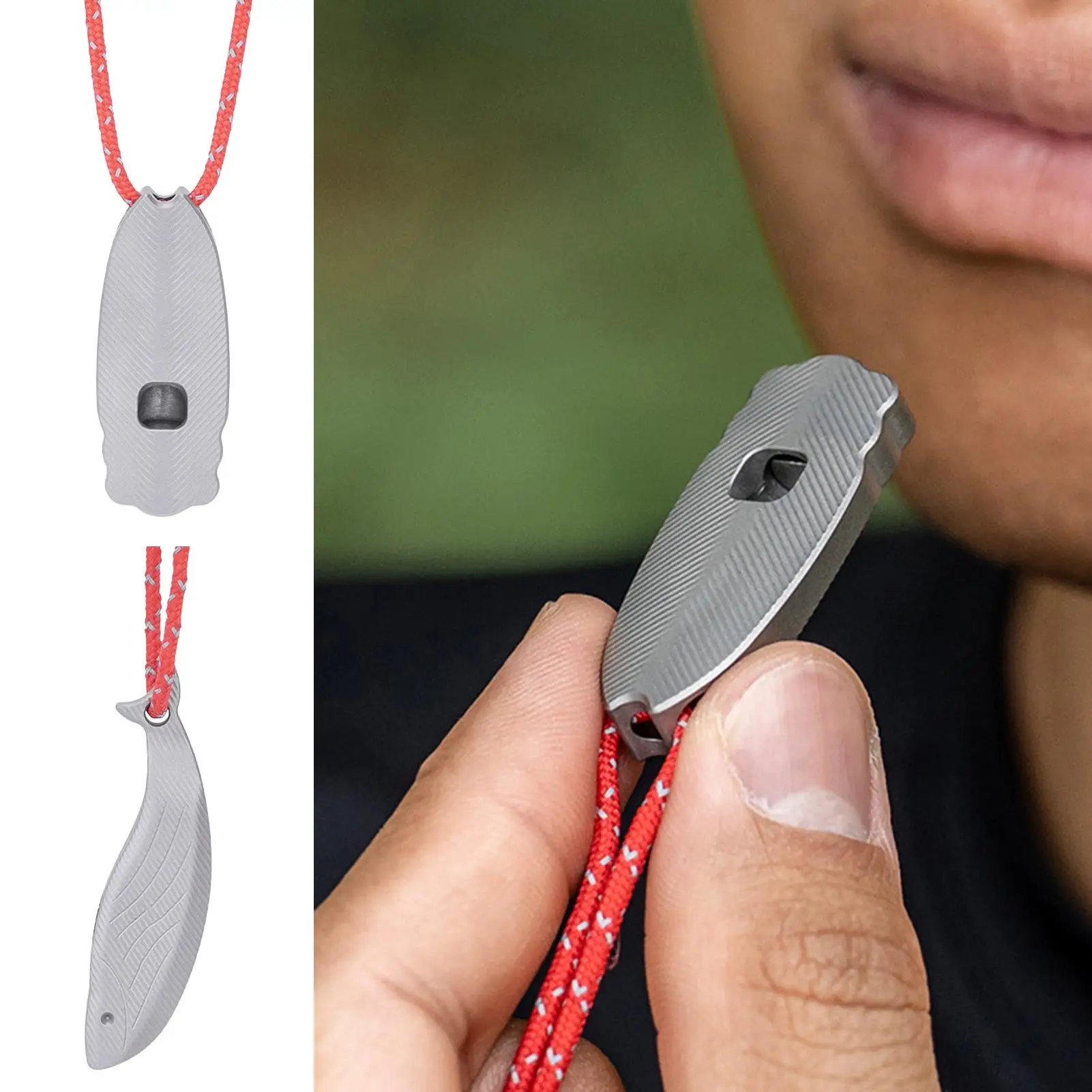 Silbato para Kayak, silbato salvavidas de titanio de 120db, herramientas para exteriores para rescate, seguridad, viajes, aventura en la naturaleza, mochilero