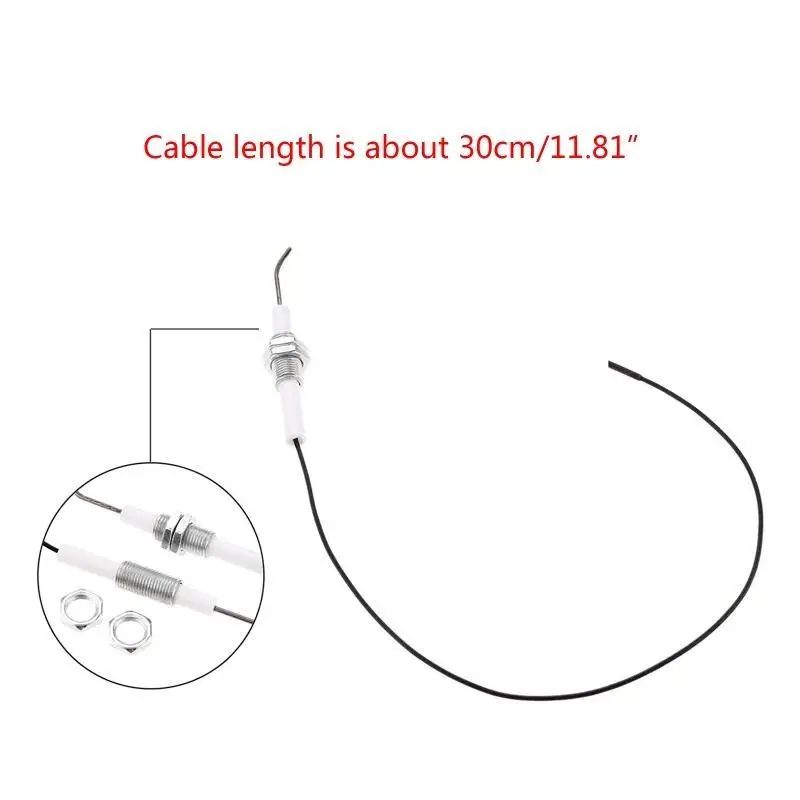 

31BA Gas Grill Heater Cooker Stove Spare Parts Igniter Ceramic Electrode with Cable Ceramic Ignition Needle Accessories