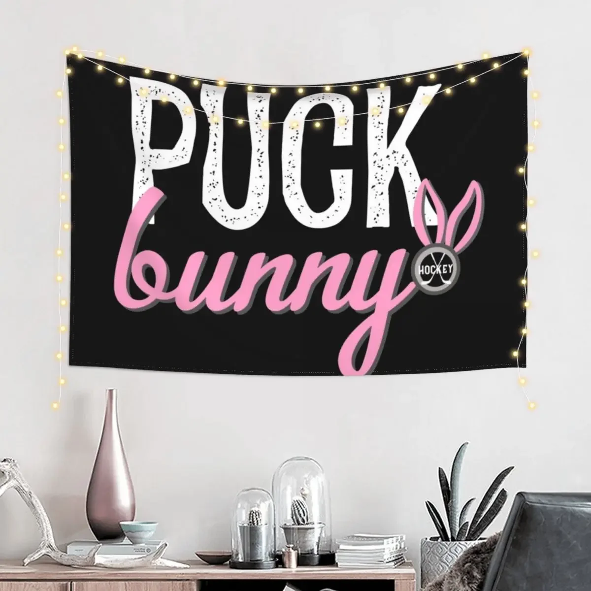 Hockey Puck Bunny Letterkenny Tapestry Art Mural Aesthetic Room Decors Tapestry