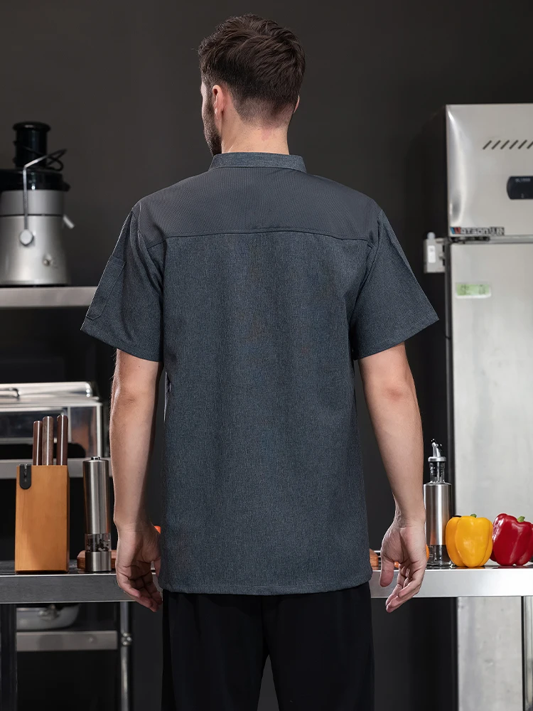 調理ジャケット食堂キッチンシェフ制服ウェイターワークシャツフードサービス理容室ケータリングベーカリーペストリークックコスチュームオーバーオール