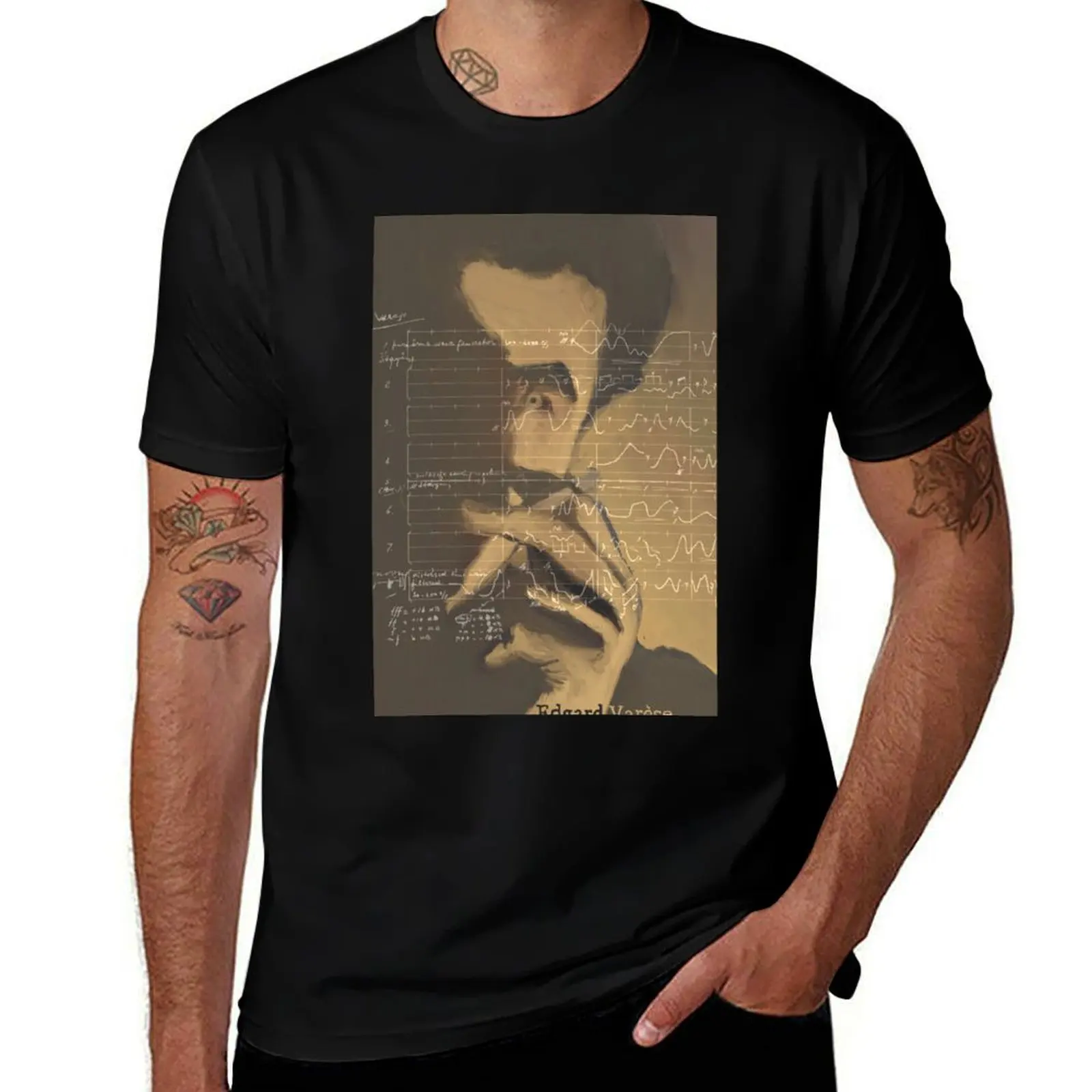 Camiseta Edgard Varese Estilo Vintage con Estampado