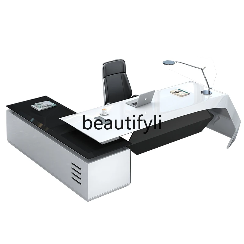 مكتب بسيط وحديث للجو العام مدير اللوحة المشرف مكتب فئة كبيرة مكتب الرئيس #5