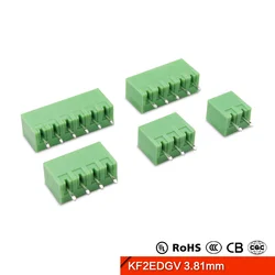 Straight Pin Socket KF2EDGV Spacing 3.81MM 2P 3P 4P 5P 6P 7P 8P 9P 10P 11P 12P Applicable to KF2EDGK Plug