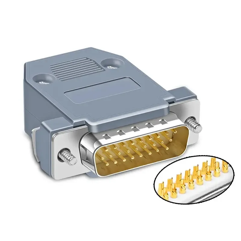 Male Female DB26 Connector DB 26-pin Welding Wire Parallel Port Plug 3 Rows of 26Pin Soldering Connectors SUB DB26H with Shell