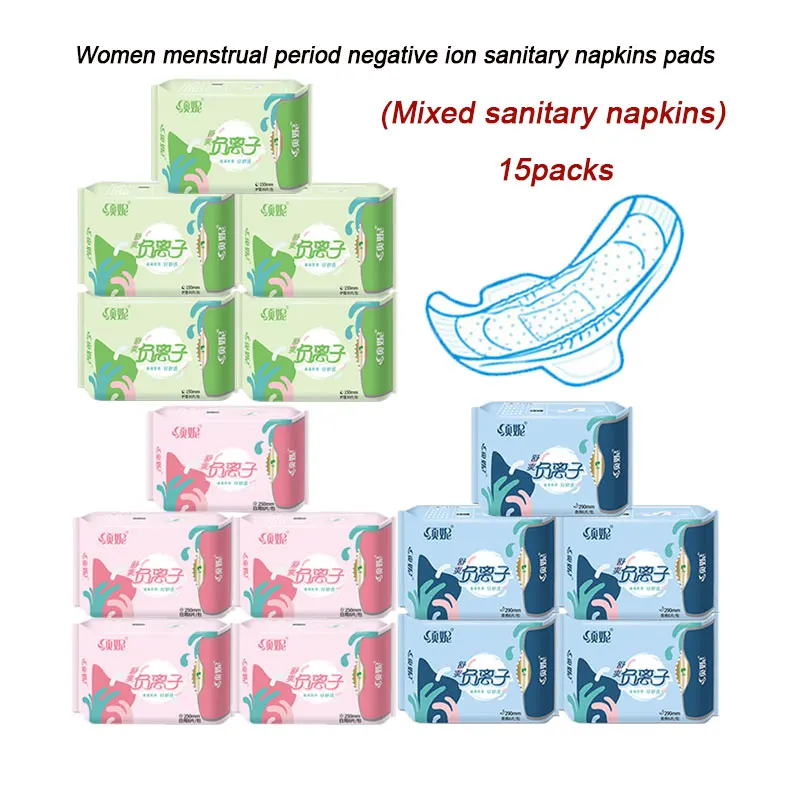 

450pcs/15packs Anion Menstrual Pad Sanitary Towels Panty Liners For Women Health Care Feminine Hygiene Product Towels Cotton Pad