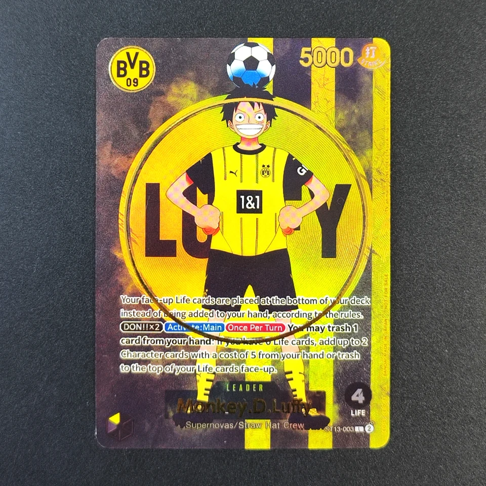 DIY One Piece Card Game Monkey D Luffy BVB ST13-003 Borussia