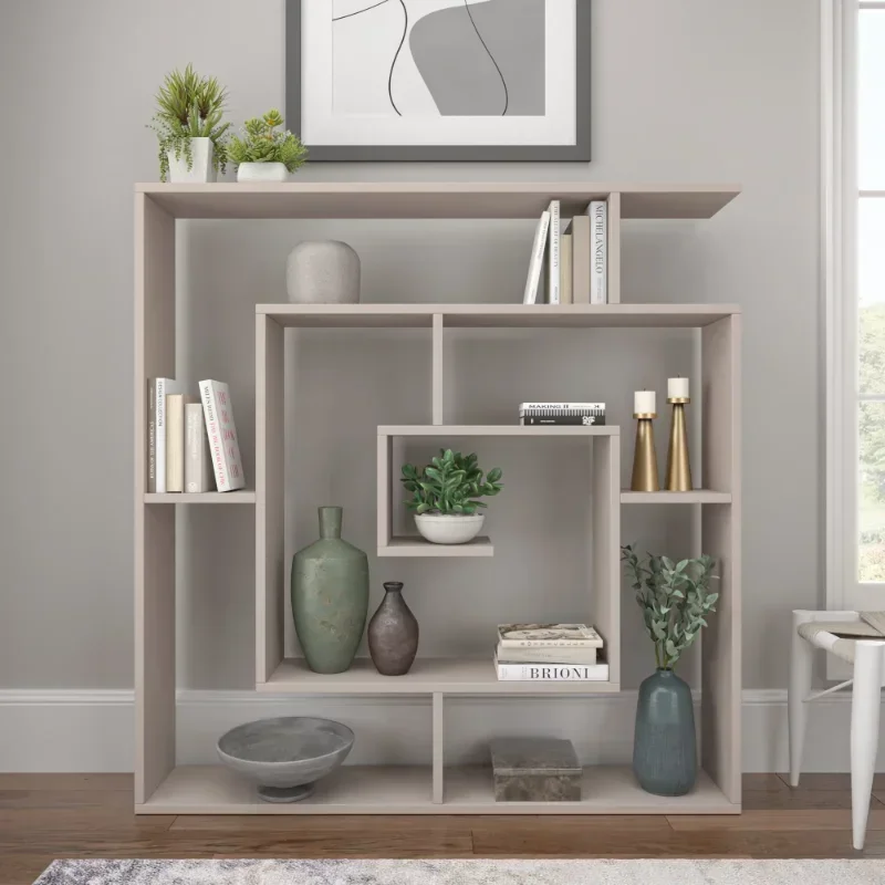 Tier Open Shelf Light Mocha Briscoe Modern Bookcase