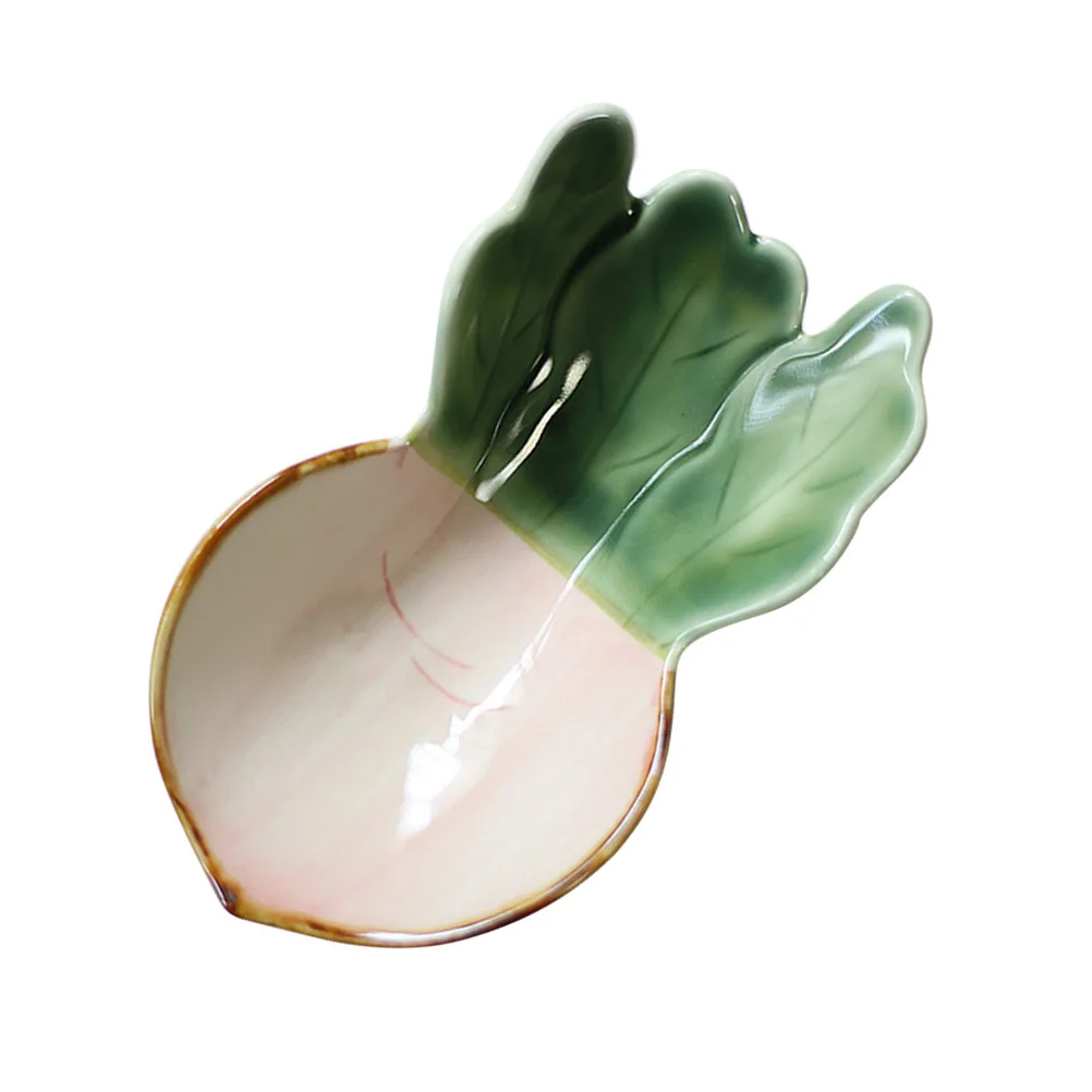 

Ceramic Snack Platter Vegetable Shape Design Multi-Function High Quality for Appetizers Sauces Weddings Restaurants