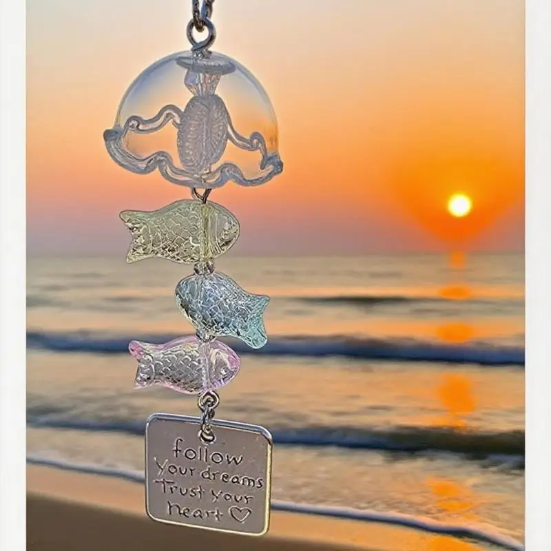

Wind Chimes Keyring INS Bag Charms Sweet Wind Chimes Fish Phone Pendant Bag Hanging Decorative Charm Kawaii Key Chain Gifts