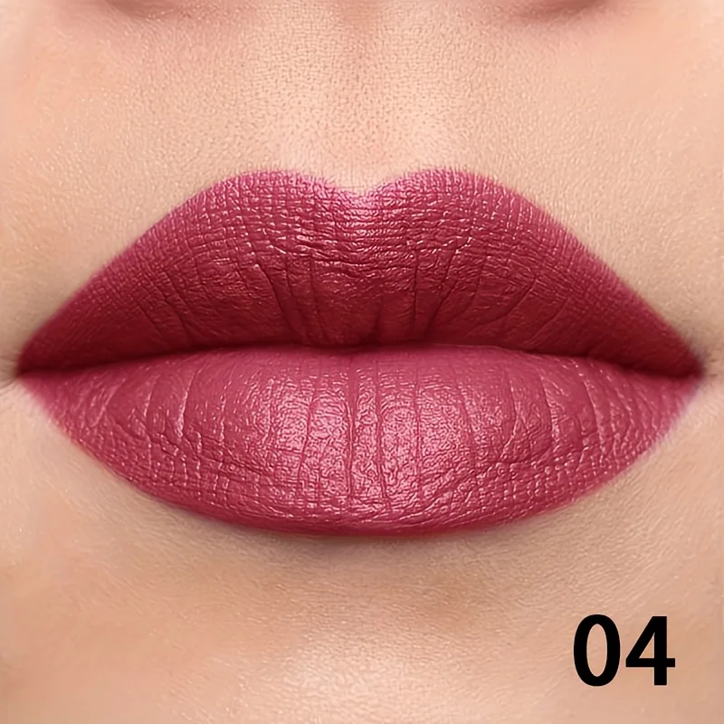 Penna per labbra liscia opaca, impermeabile, resistente al sudore e che non sbiadisce, blocco colore a lunga durata, creazione di un trucco labbra completo