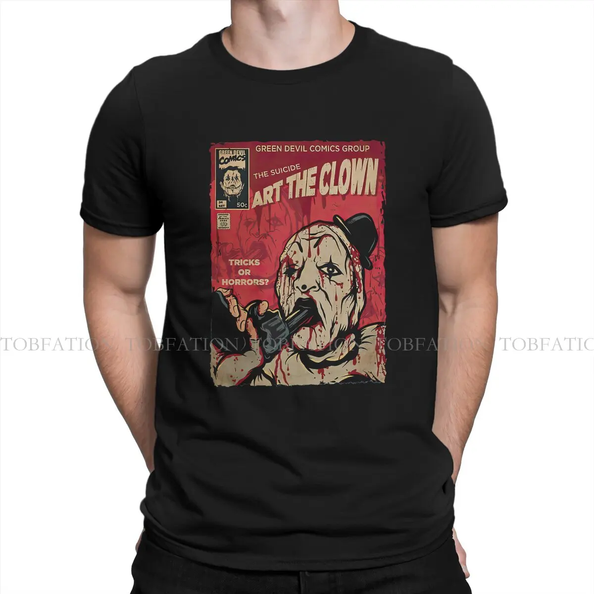 Camiseta de Mister Nice de payaso Terrifier para hombre, ropa de calle Punk con gráfico de película de Halloween, de algodón puro, Tops
