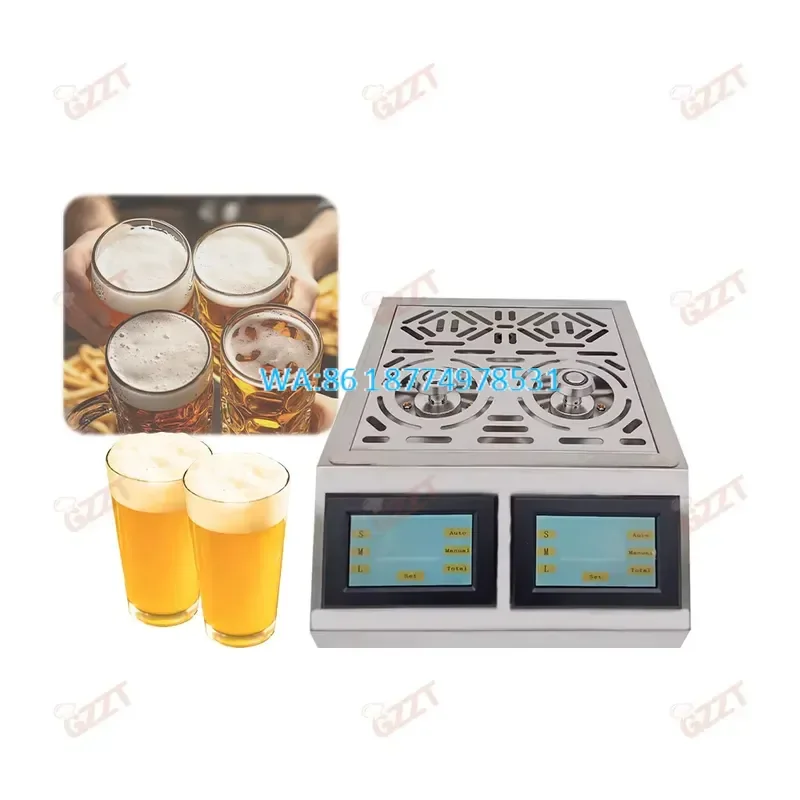 Wmwmnu Customized Countertop Beer Dispenser 2 Nozzles Bottoms Up Drink Tower Kegerator Bottom Beer Extraction System