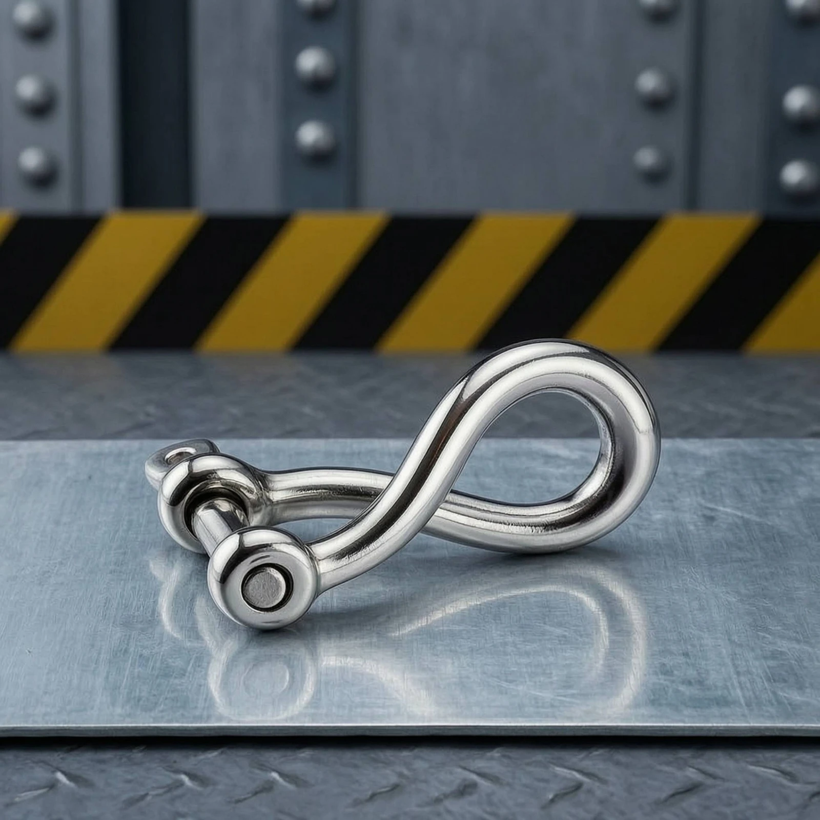 Bow Shackle with Screw Pin Polished Screw Pin Shackle Hardware Heavy-Duty Multi-Purpose for Boaters, Boats, Rigging view 6