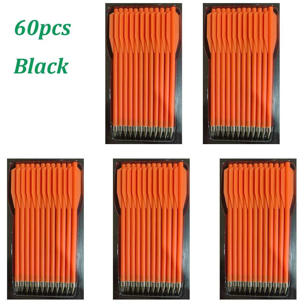 NONE 36/60 Stück 6,3" Armbrustpfeile Kunststoffschaft Armbrustbolzen Flügel Stahlspitzen für 50-80lbs Pistole Mini Armbrust Jagdziel 5