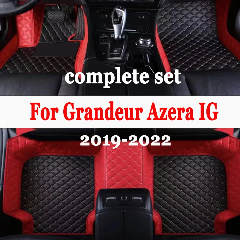 Car Mats For Hyundai Grandeur Azera IG 2019~2022 Anti-dirt Pad Carpets Leather Floor Mat Rugs Pad Interior Parts Car Accessories