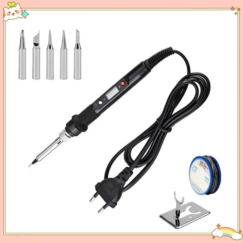 

80W Electric Soldering Iron LCD Digital Display Adjustable Temperature Welding Repair Tools 220V / 110V Solder Wire Tips