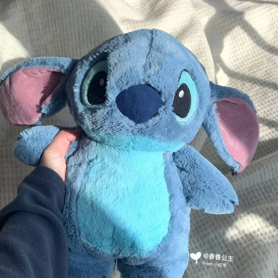 Ins Miniso Stitch Plush Hot Water Hand Warmer Bag Kawaii Winter Water-Filled Hot Water Bottle Plush Doll Girls Holiday Gifts