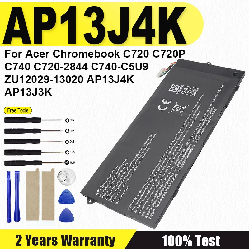 

XDOU NEW Laptop Battery AP13J3K AP13J4K For Acer Chromebook C720 C720P 11 C740 11 C740-C3DY 11 C740-C4PE 14 CB3-431 KT00304001