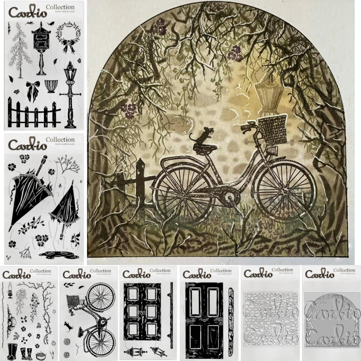 Bicycle Petals Window Umbrella Clear Stamps Forest Archway Stencil DIY Scrapbook Embossed Handcraft Card Decoration 2025 New
